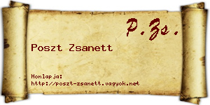 Poszt Zsanett névjegykártya